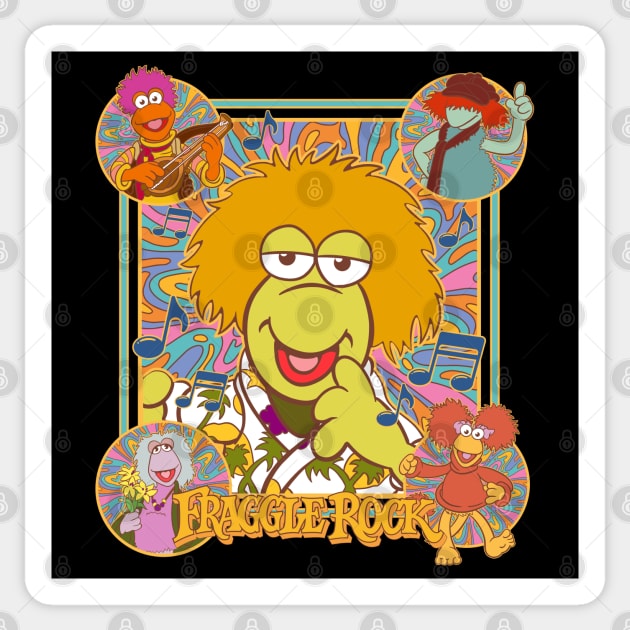 Trippy Fraggle Rock Sticker by bianca alea